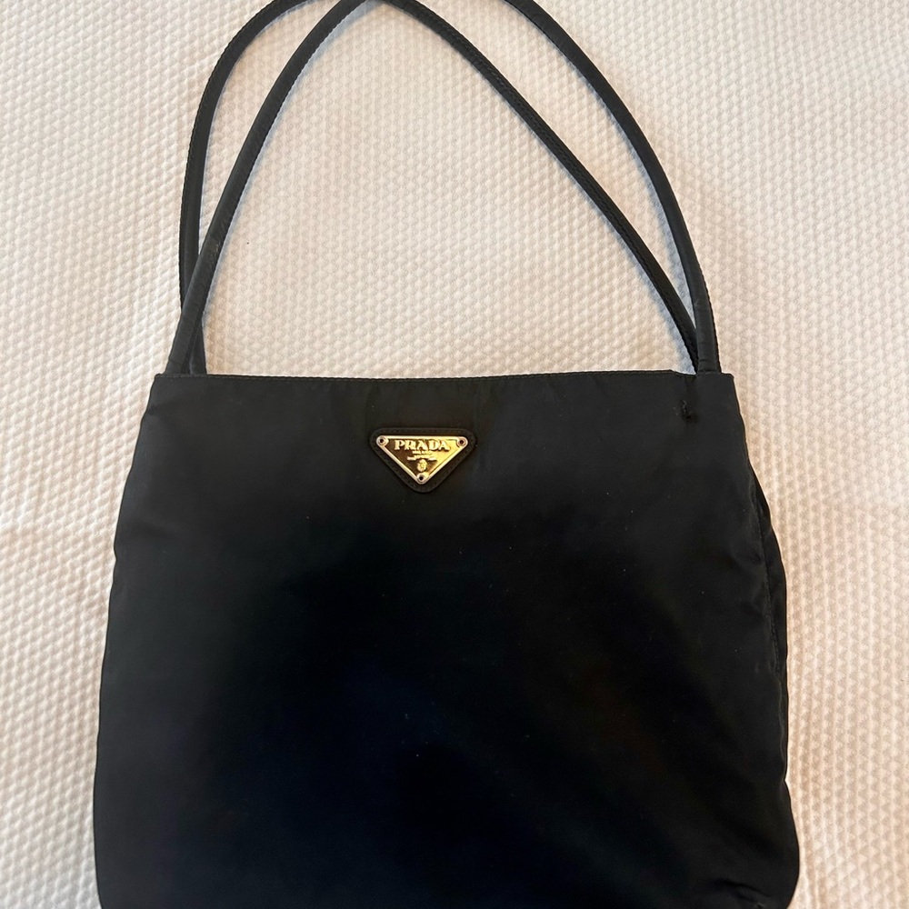 Prada Black Shoulder Bag with Silver